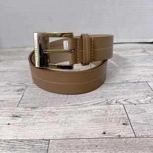 Michael Kors Brown Belt with Gold Buckle